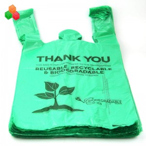 Kundenspezifisches Logo der Förderung färbte ungiftiges 100% kompostierbares biologisch abbaubares pe + d2w Plastikabfall-Abfall-Einkaufstascherolle
