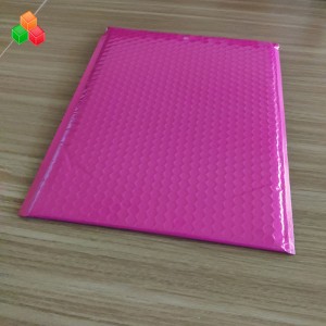 Benutzerdefinierte größe stoßfest transportverpackung perlglanzfolie luftblasenversand / wasserdicht langlebig weiß rosa perlglanzfolie tasche