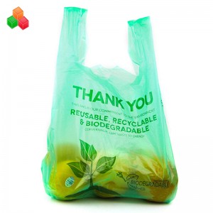 Ungiftig 100% kompostierbar biologisch abbaubar pe + d2w kunststoff müll einkaufstasche rolle